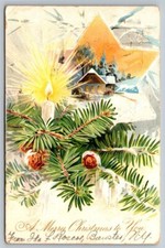 1907  Christmas  Xmas  Greetings   Postcard picture