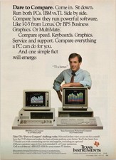 Texas Instruments 1984 Original Print Ad IBM vs TI Professional Computers picture