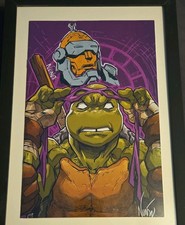 Beautiful TMNT Donatello Virgin Variant Remarqued And Signed By Eddie Nunez picture