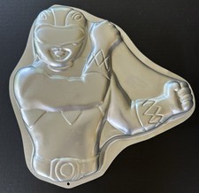 Wilton Aluminum Cake Pan Power Rangers Vintage 1994 picture
