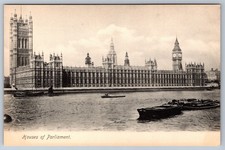 Houses of Parliament London England Postcard c1905 Thames Gordon Smith Publisher picture