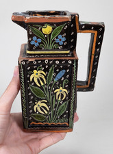 Rare c.1930's  Tlaquepaque Mexican Pottery Night Design Pitcher picture