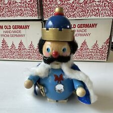 Vtg Steinbach Wooden Christmas Ornament Royalty King Knight Original Box Germany picture