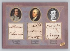 Pieces Of The Past 2025. Triple Relic: Franklin, Hamilton And Lincoln #207 picture