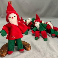 Vintage Mid-Century Felt Christmas Elves Archive 1960s TOMTE NISSE Pattern picture