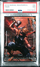 2018 Marvel Masterpieces Tier 4 /99 Thor PSA 7 picture