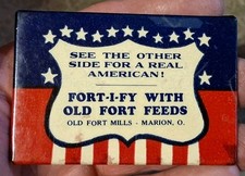 Vintage Pocket Mirror - Old Fort Feeds - Old Fort Mills- Marion Ohio picture