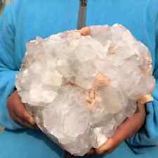 5.3 LB Natural White Calcite Quartz Crystal Cluster Mineral Specimen Healing picture