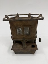 Antique UNION Cast Iron Kerosene Sad Iron Heater Camp Stove + Mica Window picture