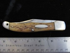 Western O62 Genuine Bone Handles Folding Hunter Boulder CO picture