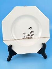 Deborah Sears Isis Ceramics LITTLE RUSTICS Plate Brown Puppy Dalmatian 8