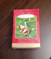 2001 Hallmark Keepsake Ornament Peek-A-Boo Present Santa w/Presents NIB NEW IN  picture