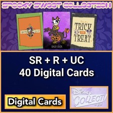 Topps Disney Collect Spooky Sweet Collection SR+R+UC 40 Cards picture
