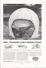 Sperry 1960 Print Ad Packaged Early Warning Radar Tactical TEW MPS-21 picture