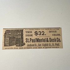 St Paul Mantel & Desk Co Jackson St HC Drake St Paul 1888 MN Clipping 5AK9-M15 picture