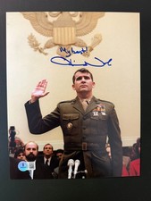 Oliver North Rare autographed signed USMC Iran Semper Fi 8x10 photo Beckett BAS picture
