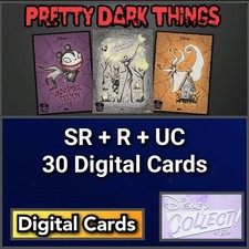 Topps Disney Collect Pretty Dark Things SR+R+UC 30 Cards picture