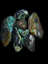 Stabilized Hubei turquoise. Poly Chrome spiderwebs One Pound picture