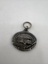 Vintage Siskiyou 85 American Firefighter Ever Ready Ever Willing Pewter Keyring picture