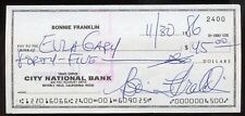 Bonnie Franklin d2013 signed check auto Actress in TV Series One Day at a Time picture