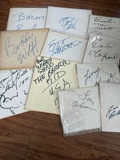 Vintage Japanese Pro Wrestling Autograph Set of 11 with Photos, Showa Era picture