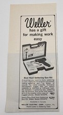 Weller Electric Dual Heat Soldering Gun Kit Vintage Print Ad 60s Tools Easton PA picture