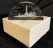Beautiful Crystal Impressions Lighthouse Arc 115mm Decor Paperweight picture