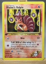 Blaine's Vulpix 66/132 1st Edition Gym Challenge VINTAGE  picture
