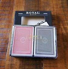 Royal Playing Cards 2 Decks Poker Size Royal 100% Plastic Playing Cards Set Fun picture