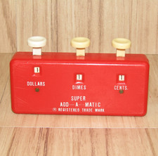 Vintage Super Add A Matic Adding Machine Money Counter Hong Kong Tested picture