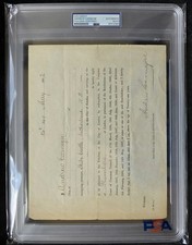 ANDREW CARNEGIE SIGNED / AUTOGRAPH DOCUMENT PSA & JSA AUTHENTIC picture