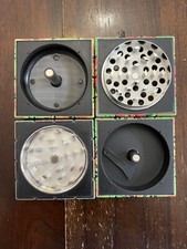 2.3” 4PC Puzzle Cube Herb Spice Grinder Crusher Red Green Yellow Rasta picture