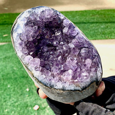 3.14LB Natural Amethyst geode quartz clustercrystal specimen Healing picture