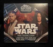 2024 Topps Chrome Black Star Wars Factory Sealed Hobby Box Auto Signature picture