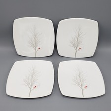 Lot of 4 Winter Cardinal Square Appetizer 6