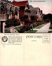 Portland OR Portland Residence Street View City of Roses Postcard 61635 picture