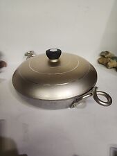 Vintage Wear Ever Aluminum Casserole Frying Pan with Lid V-900 Twisted Handles picture
