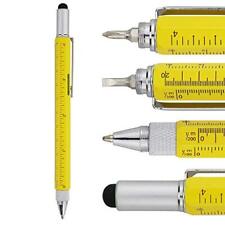  Gifts Multi Tech Tool Pen 6 in 1 Stylus Pen - Screwdriver Pen with Yellow picture