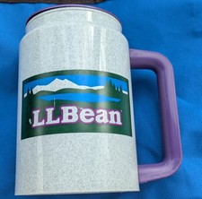 Vintage LL BEAN Plastic Travel Coffee Mug Thermos Cup Made in USA picture