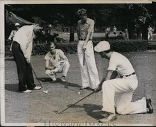 1937 Press Photo National Left handed golf Alex Antonio, Alvin Everett picture