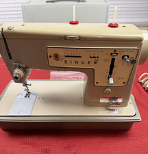 Vintage 1960s Singer Stylist 457 Zig Zag Sewing Machine TESTED W/Booklet & Case picture