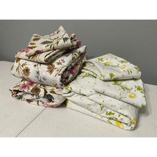 Vintage 70s Floral Sheet Set Bundle Martex Utica Daisy Wildflower Percale Double picture