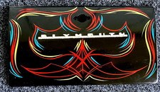 1950’s Plymouth GLOVE BOX Door pinstriped Car ART Garage Shop Decor Pinstriping picture