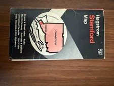 Vintage Hagstrom Stamford Connecticut Street Map CT Fairfield County 75 Cent picture