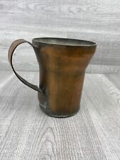 Unique 7-1/2 inch handmade copper pitcher - primitive rustic Vintage 4 Pounds picture