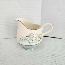 Vintage Taylor Smith Taylor Blue Lace Dandelion Creamer Floral Flower picture