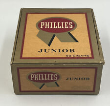Vintage Junior Phillies Cigar Box 5 Cent 50 Cigars Box - Box Only picture