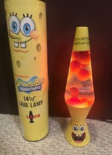2011 Spongebob Squarepants 14.5 Inch Lava Lamp Complete with Box picture