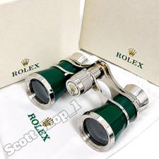 ROLEX Green Opera Glasses Binoculars VIP Gift w/ Box Rare Luxury Collectible picture