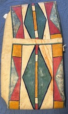Antique PLAINS Painted Rawhide PARFLECHE ENVELOPE Geometrivc, c1880 picture